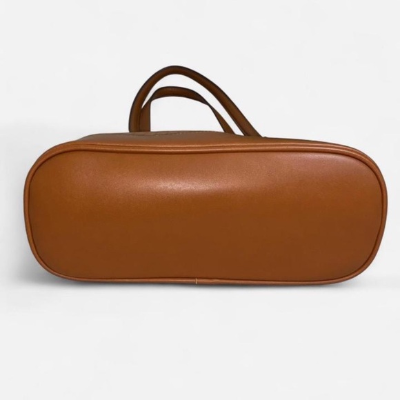 Giani Bernini Tan Woven Leather Tote – Gold Hardware – Zip Closure - Picture 7 of 7